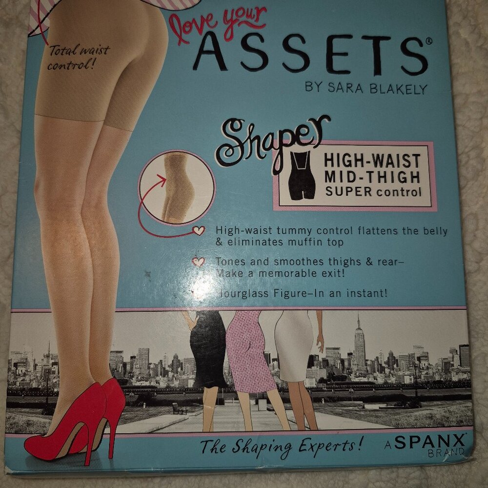 NTW SPANX Assets High-Waist Mid-Thigh Super Control Nude Shaper (L 3)